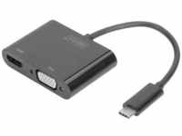Digitus DA-70858 USB / HDMI / VGA Adapter [1x USB-C® Stecker - 1x HDMI-Buchse,