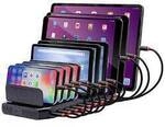 LINDY 96W 10 Port USB Charge Station Lade- und Managementsystem Station Smartphone,