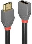 LINDY HDMI Verl&auml;ngerungskabel HDMI-A Stecker, HDMI-A Buchse 1.00 m Anthrazit,