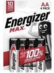 Energizer Max Mignon (AA)-Batterie Alkali-Mangan 1.5 V 4 St. E303323700