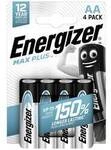 Energizer Max Plus Mignon (AA)-Batterie Alkali-Mangan 1.5 V 4 St. E303321800