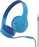 BELKIN AUD004btBL, Belkin SoundForm Mini On Ear Headset kabelgebunden Stereo Blau