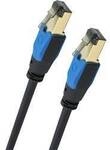Oehlbach D1C19351 RJ45 Patchkabel CAT 8.1 0.50 m Schwarz 1 St.