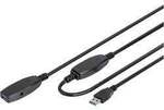 Digitus USB-Kabel USB 3.2 Gen1 USB-A Stecker, USB-A Buchse 10.00 m Schwarz Geschirmt,