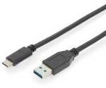 Digitus USB-Kabel USB 3.2 Gen1 USB-C&reg; Stecker, USB-A Stecker 1.00 m Schwarz doppelt