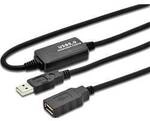 Digitus USB-Kabel USB 2.0 USB-A Stecker, USB-A Buchse 10.00 m Schwarz DA-73100-1