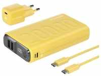 RealPower PB-20000 Power Pack Powerbank 20000 mAh Li-Ion USB, USB-C® Gelb