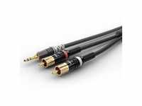 Sommer Cable HBP-3SC2-0030 Audio Anschlusskabel [1x Klinkenstecker 3.5 mm - 2x