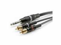 Sommer Cable HBP-6SC2-0150 Klinke / Cinch Audio Anschlusskabel [2x Cinch-Stecker - 1x