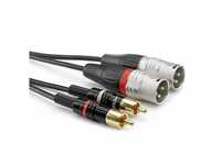 Sommer Cable HBP-M2C2-0300 Audio Adapterkabel [2x Cinch-Stecker - 2x XLR-Stecker 3