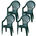 Progarden Vega SET 4x St-Ses gr&uuml;n M73531 Gartenm&ouml;bel-Set Gr&uuml;n