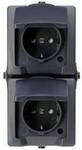 Kopp 136955007 Feuchtraum-Schalterprogramm Steckdose mit Klappdeckel Nautic...