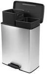Curver Deco bin slim 254619 M&uuml;lleimer 52 l (B x H x T) 486 x 615 x 284 mm Silber,