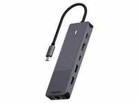 Rapoo USB-C® Mini-Dockingstation 6-in-1 USB-C Multiport Adapter Passend für Marke: