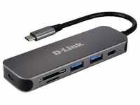 D-Link DUB-2325/E 5 Port USB-C® (USB 3.2 Gen 2) Multiport Hub Anthrazit