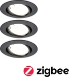 PAULMANN 92465, Paulmann 92465 LED-Einbauleuchte 3er Set LED 14.7 W Schwarz (matt)