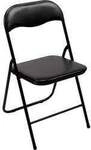 Perel folding chair padded Camping Stuhl Schwarz FP168B