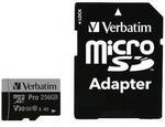 VERBATIM 47045, Verbatim Pro microSDXC-Karte 256 GB UHS-Class 3