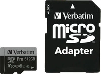 VERBATIM 47046, Verbatim Pro microSDXC-Karte 512 GB UHS-Class 3