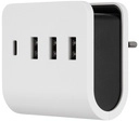REV Ritter USB-Ladeger&auml;t Quad 3+1, Wei&szlig;/Schwarz