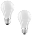 Osram LED Classic A 75, Filament, EEK A, 5 W, 1055 lm, E27, warmwei&szlig;, matt, 2er Pack