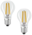 Osram LED Classic A 40, Filament, EEK A, 2,2 W, 470 lm, E27, warmwei&szlig;, klar, 2er