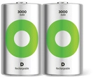 GP Mono D Akku NiMH 3000 mAh RECYKO, 1,2V, 2 St&uuml;ck