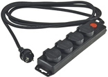 Chilitec 4-fach-Gartensteckdosenleiste f&uuml;r Au&szlig;en, 4-fach, IP44, 3m Zuleitung,...