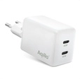 Aqiila Chargebird W2 Ladeadapter, 45W, 2x USB-C, Wei&szlig;