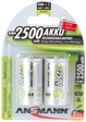 Ansmann NiMH Akku maxE, ready2use Baby C, 2500mAh, R14 2er-Pack