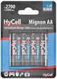 Hycell NiMH-Akku Mignon AA, Typ 2700, 4er-Blister