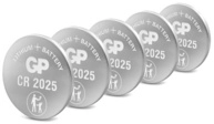 GP Lithium CR2025 Knopfzelle, 3V, 5 St&uuml;ck