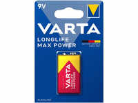 VARTA 9V-Blockbatterie LONGLIFE Max Power, E-Block, 6LR61