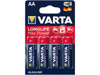 Varta Longlife Power Max, Alkaline Batterie Mignon AA, 4er-Pack