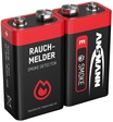 Ansmann Alkaline Batterie 9-V-Block f&uuml;r Rauchmelder, 2 St.