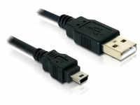 Delock USB-2.0-Verbindungskabel USB-Stecker (Typ A) auf 5-pol. Mini-USB-Stecker...