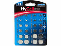 Hycell 24er-Set Alkaline-Knopfzellensortiment, 1,5 V/ 3,0 V