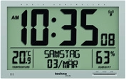 technoline XXL-Funk-Wanduhr mit Temperatur- und Luftfeuchte-Anzeige,