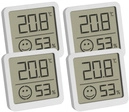 TFA 4er-Set Thermo-Hygrometer mit Smiley-Klimakomfortanzeige, Raumtemperatur,