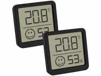 TFA 2er-Set Thermo-Hygrometer mit Smiley-Klimakomfortanzeige, Raumtemperatur,