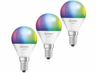 LEDVANCE 3er-Set SMART+ WiFi 4,9-W-LED-Lampe P40, E14, 470 lm, RGBW, 2700-6500 K,