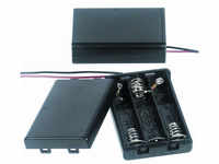 Batterie- und Akkuhalter für 3 x Micro  mit Anschlusskabel und...