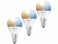 LEDVANCE 3er-Set SMART+ WiFi 4,9-W-LED-Lampe P40, E14, 470 lm, Tunable White,