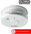 GLORIA Rauchwarnmelder R-10, 10-Jahres-Lithium-Batterie, 10 Jahre Herstellergarantie,