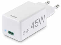Hama Schnellladegerät, USB-C, PD/Qualcomm®/GaN, Mini-Ladegerät, 45 W, Weiß