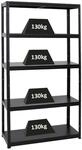 PROREGAL Schwerlastregal Steel Eagle HxBxT 180 x 100 x 40 cm Fachlast 130 kg Schwarz