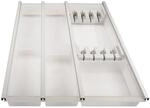 SOTECH Cuisio Besteckeinsatz 450 mm H&ouml;he 55 mm Transluzent Wei&szlig; mit...