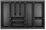 SOTECH Orga-Box VIII Besteckeinsatz 711 x 480 x 55 mm Lavagrau mit Perlstruktur F&uuml;r