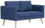 vidaXL 2-Sitzer-Sofa Stoff Blau Modell 2
