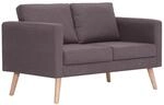 vidaXL 2-Sitzer-Sofa Stoff Taupe